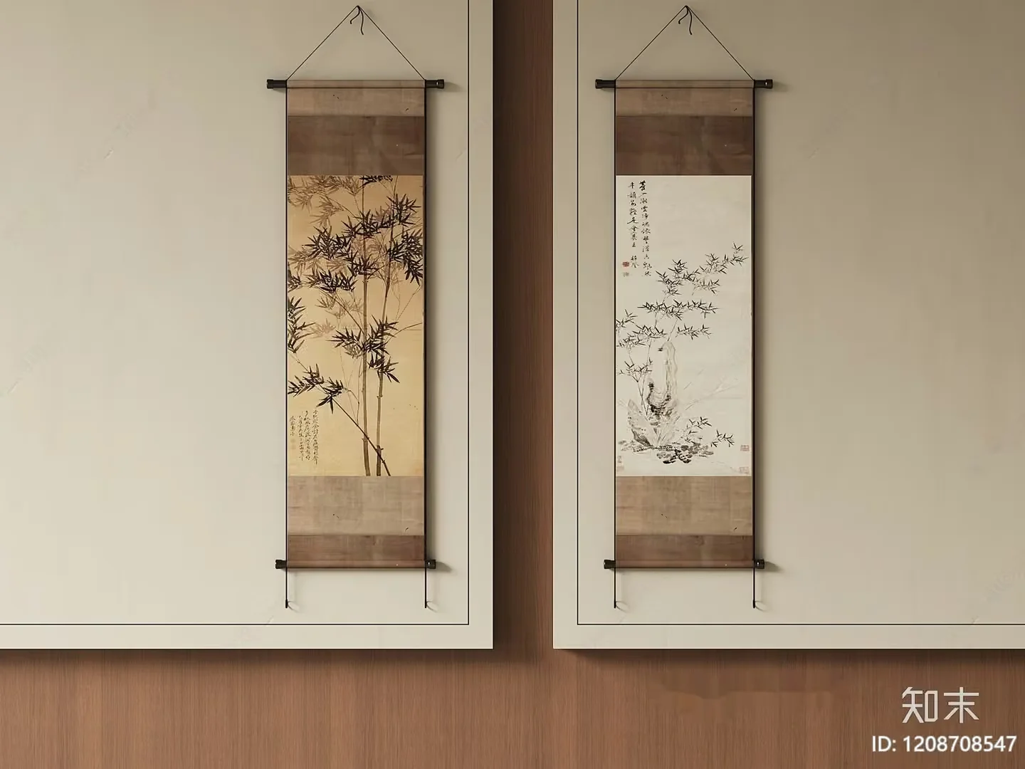 Traditional Asian Wall Art 3D Model – 463 – VRAY Render