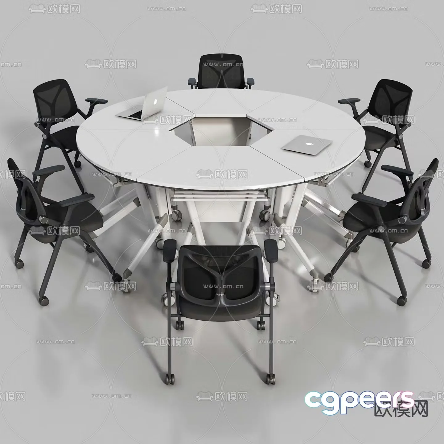 office desk training table conference table 3d model