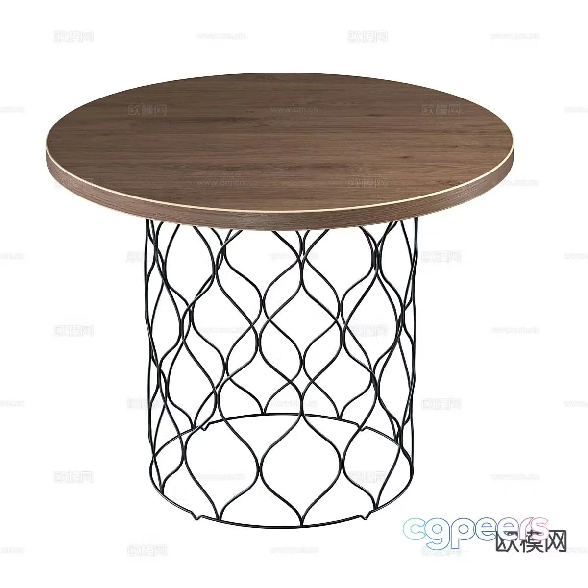 Modern corner table round table round side table 3D model