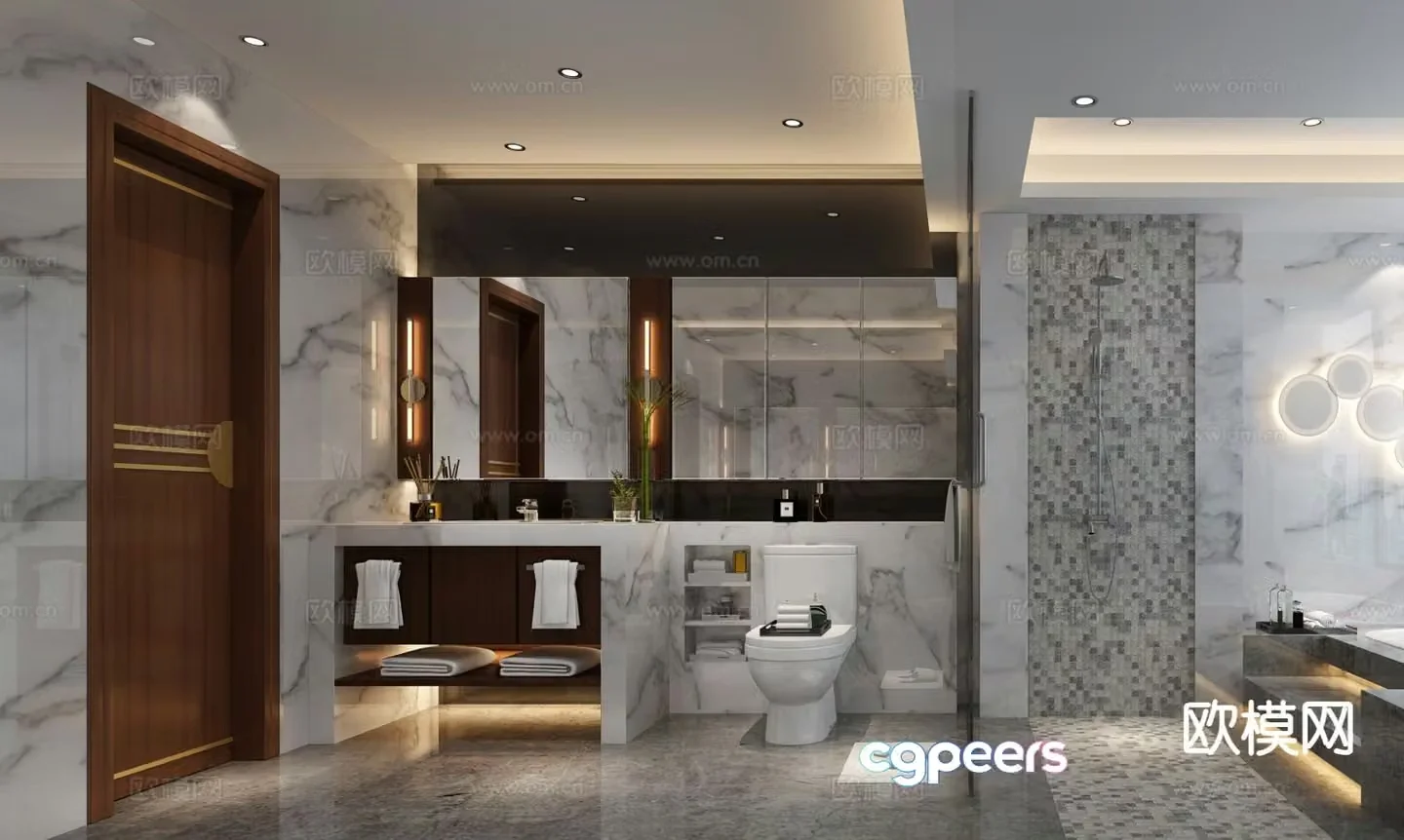 Modern bathroom bathroom 3d model
