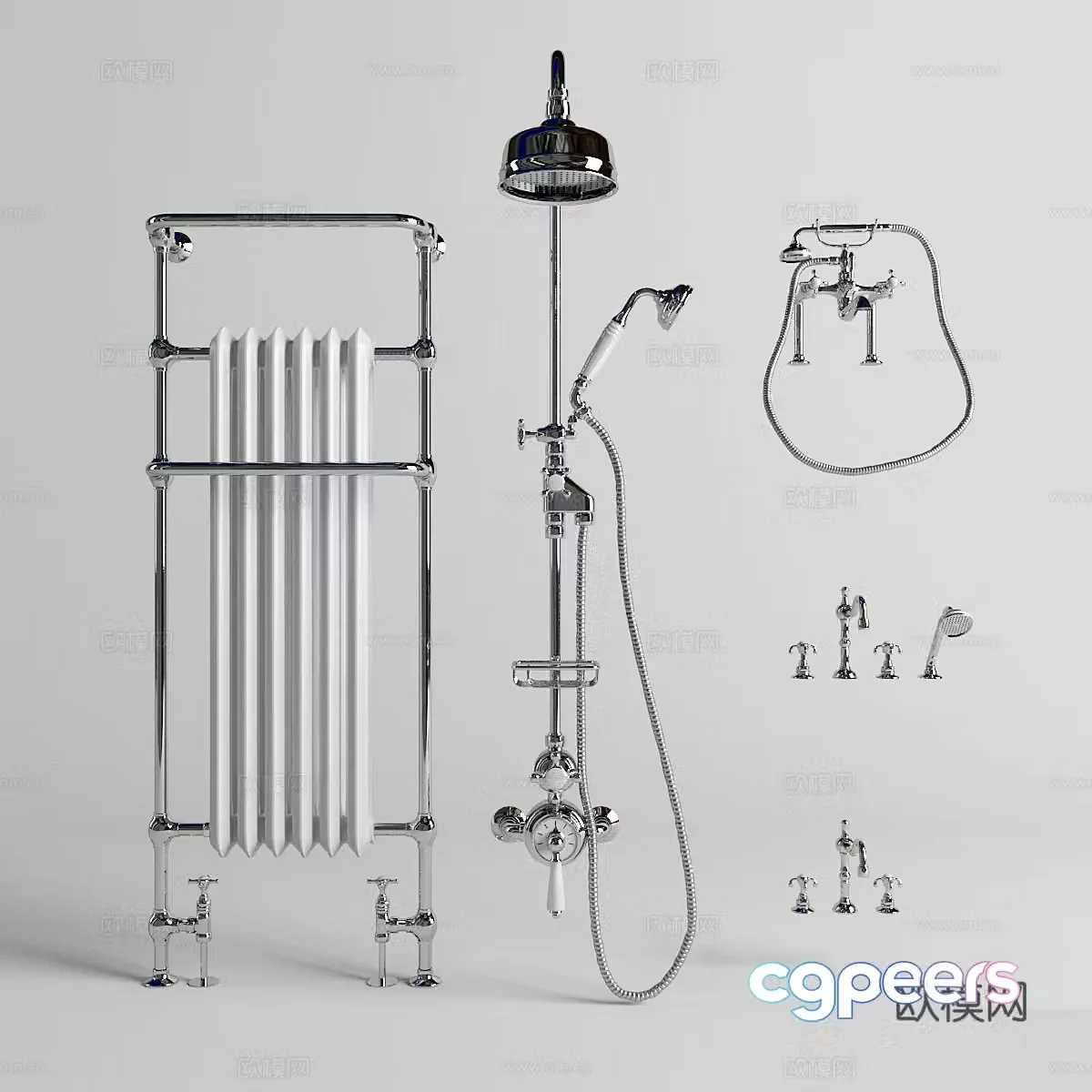 Imperial bathing set 3D model