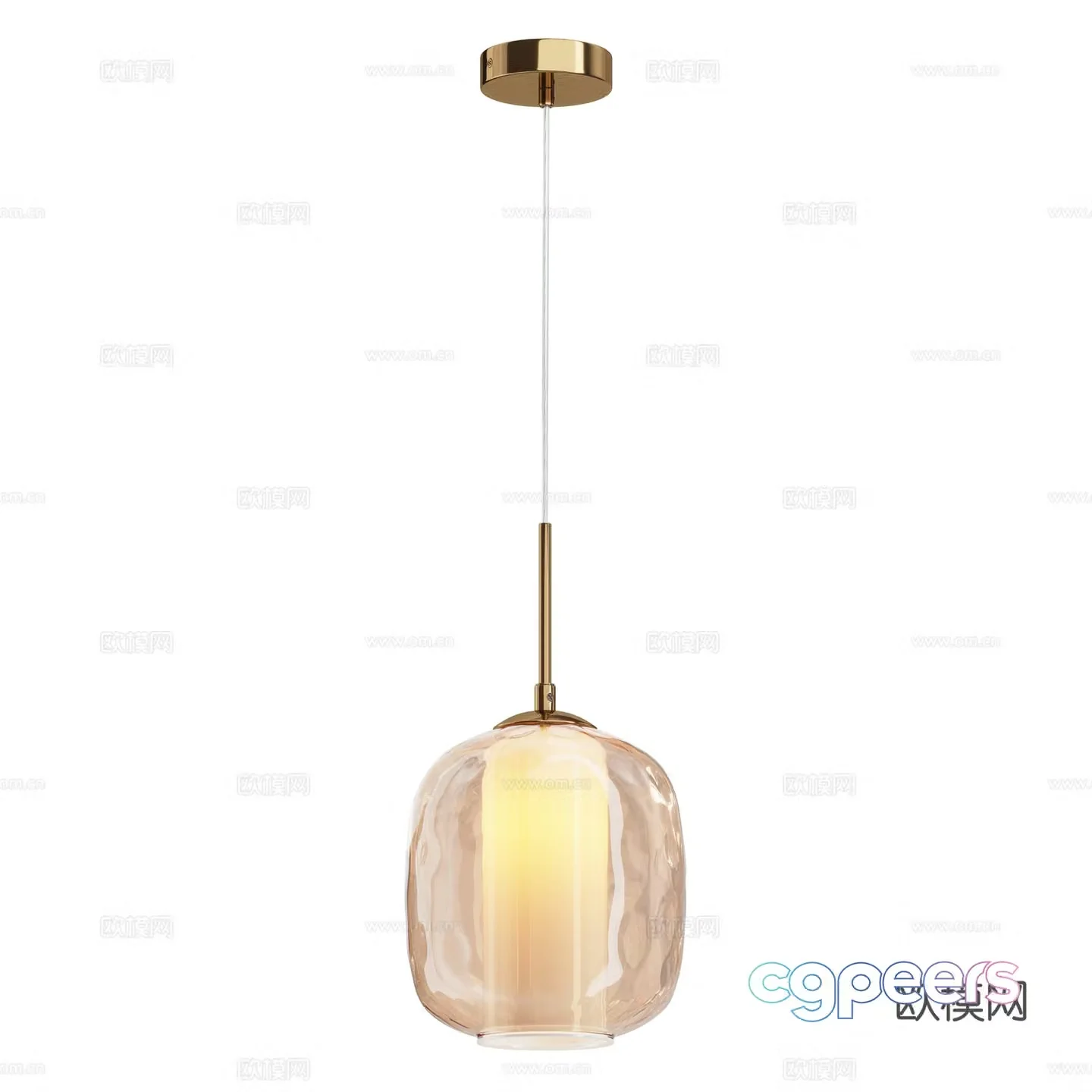 Modern glass chandelier 3d model