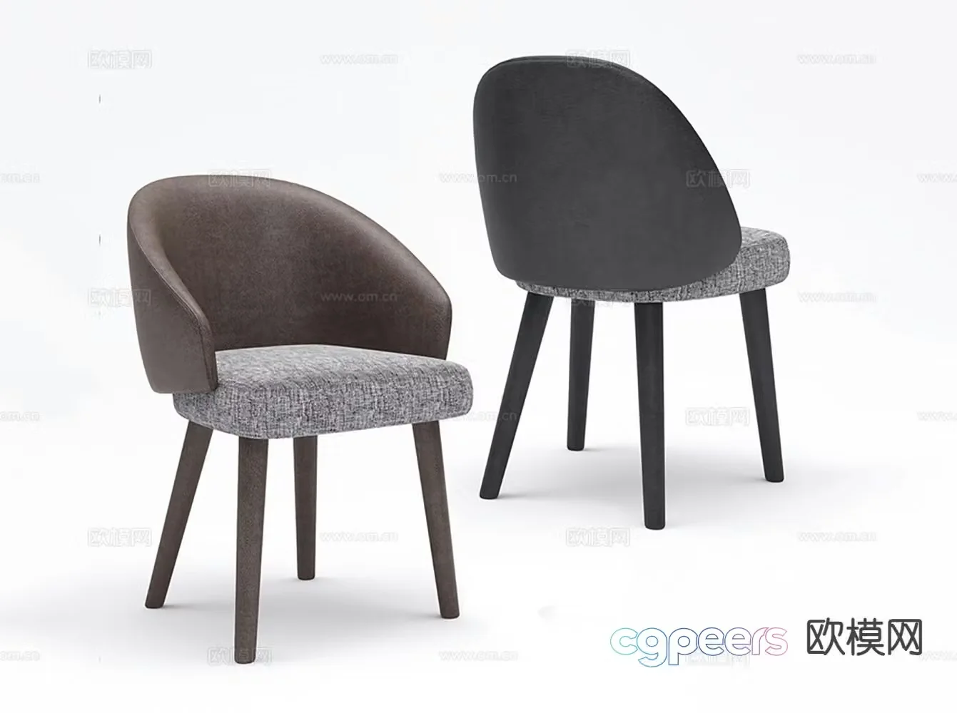 Single chair dining chair leisure chair 3d model
