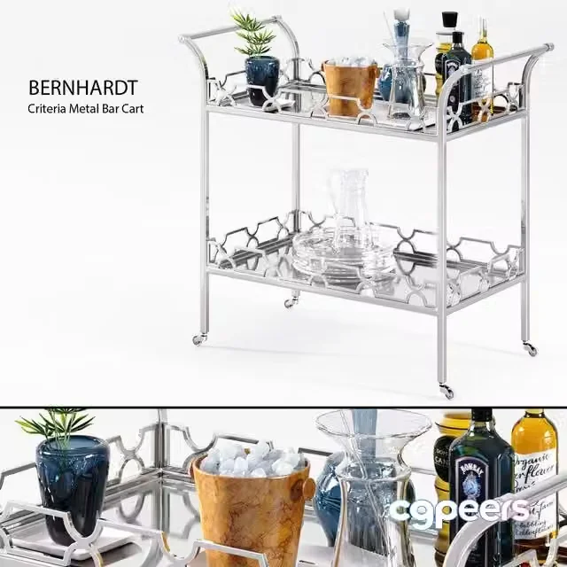 3ds Max Free – Bernhardt – Criteria Metal Bar Cart