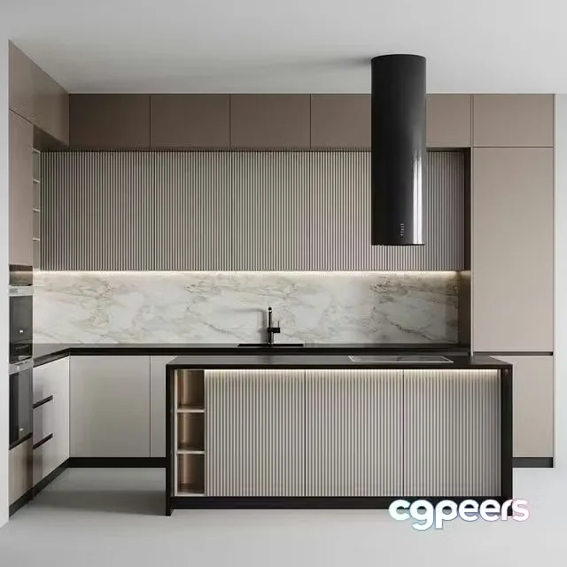 3ds Max Free – kitchen modern-004