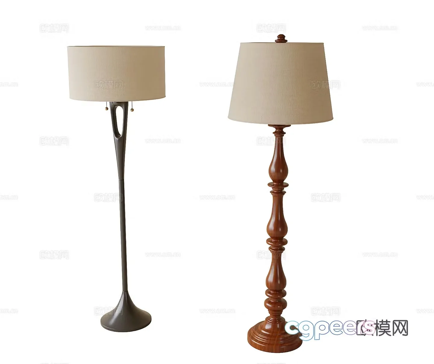 French floor lamp 3d model