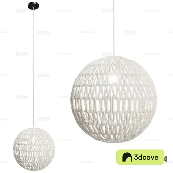 A White Woven Light Fixture
