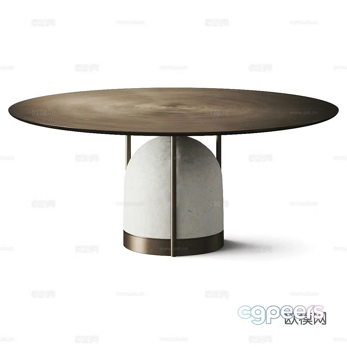 Round dining table simple dining table 3d model