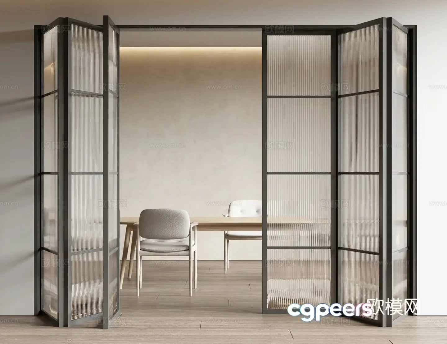 Modern folding door 3d model