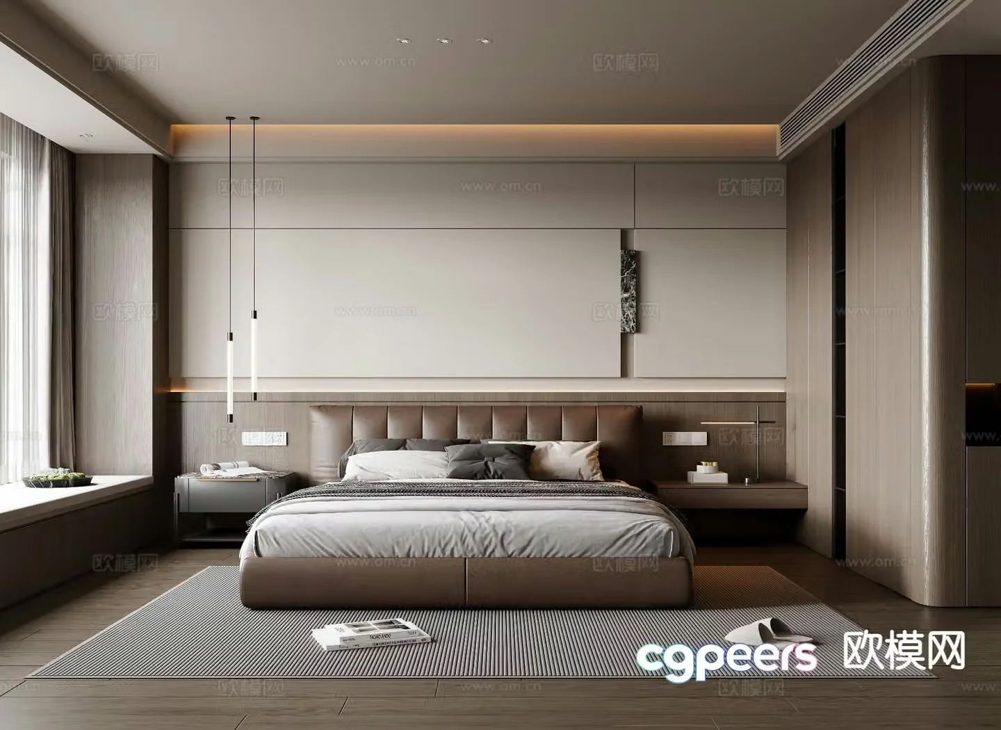 Italian style bedroom master bedroom 3d model