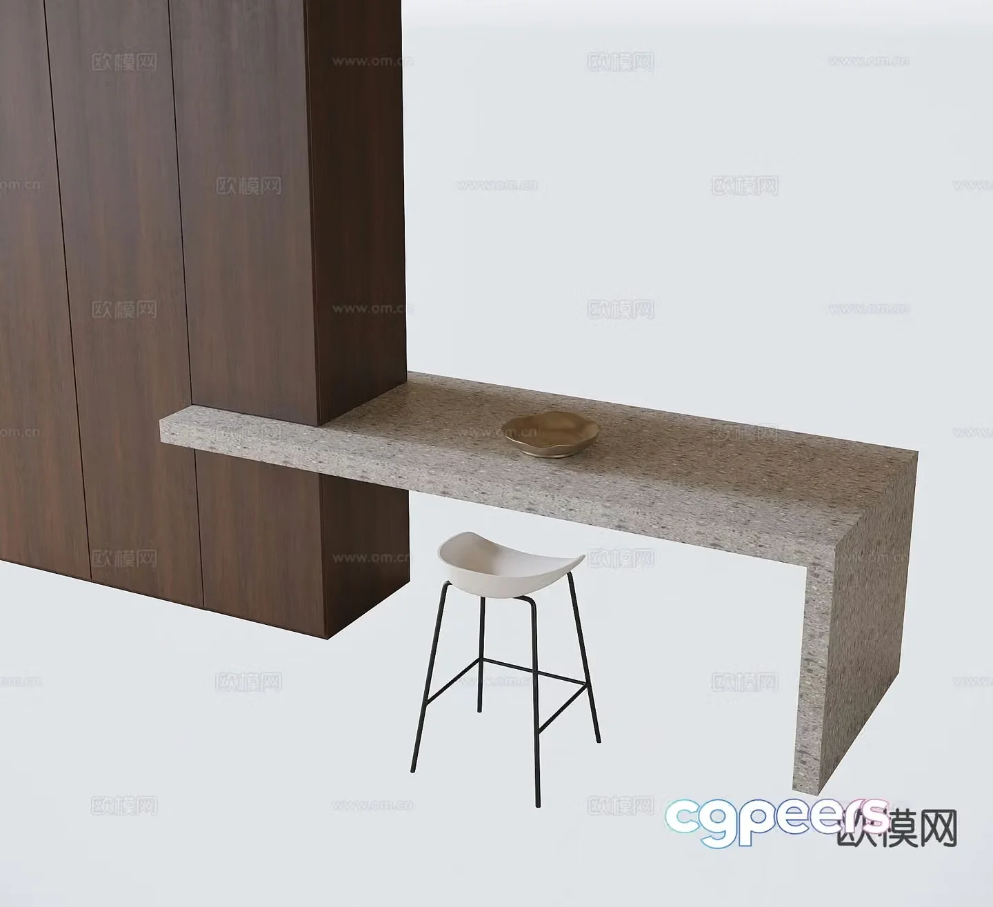 Modern bar bar chair 3d model
