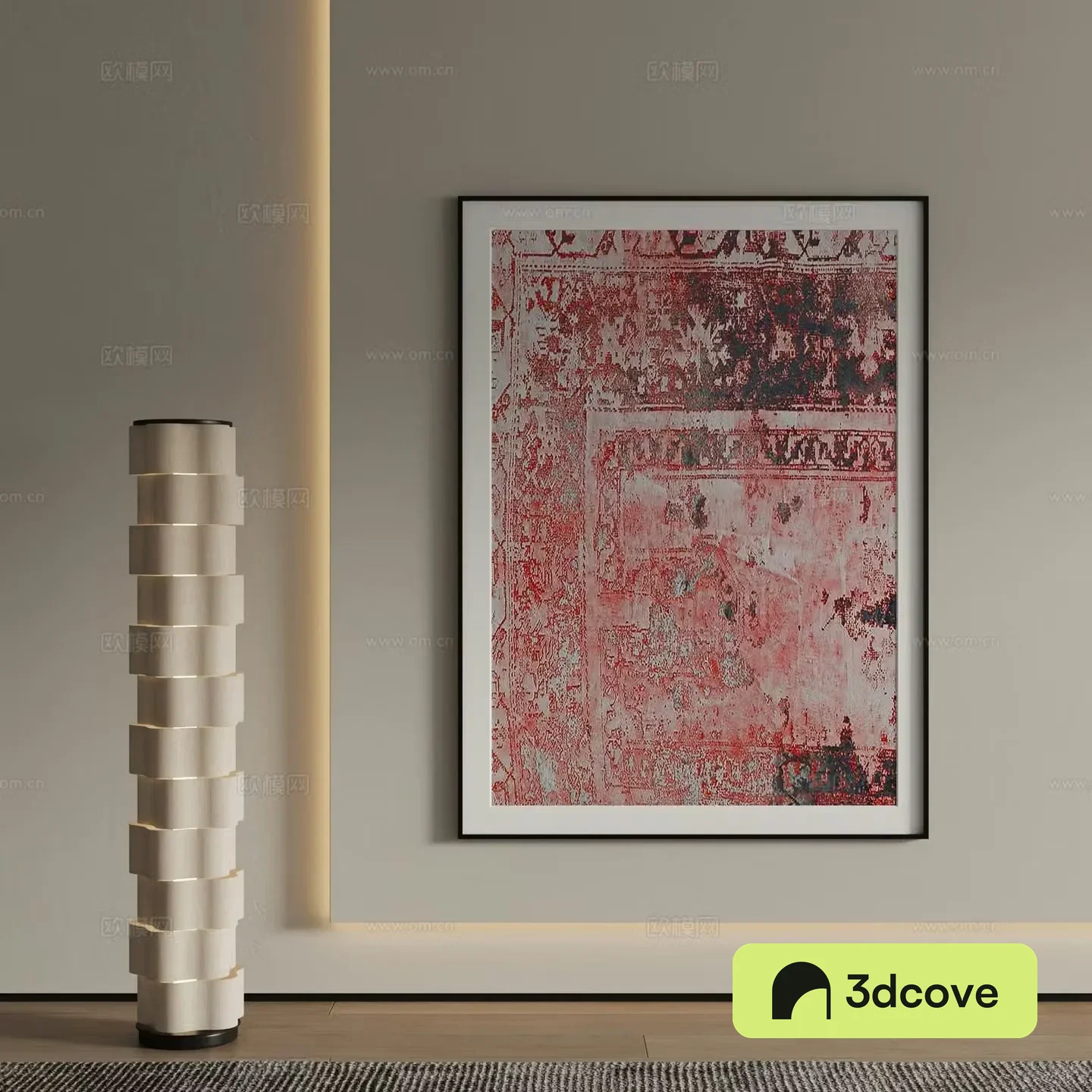 Modern decorative paintings texture retro hanging painting