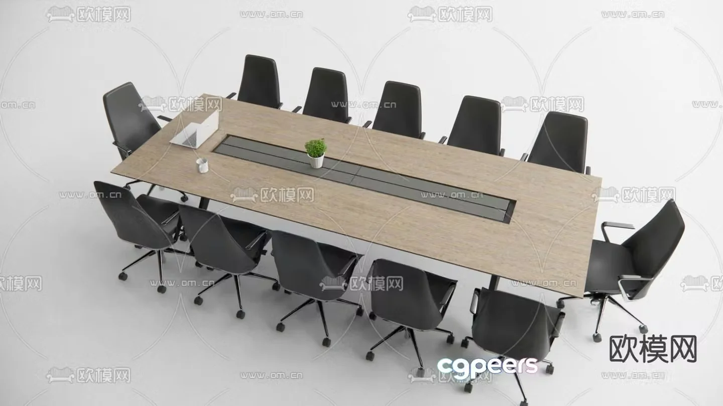 Conference tables and chairs conference table 3d model