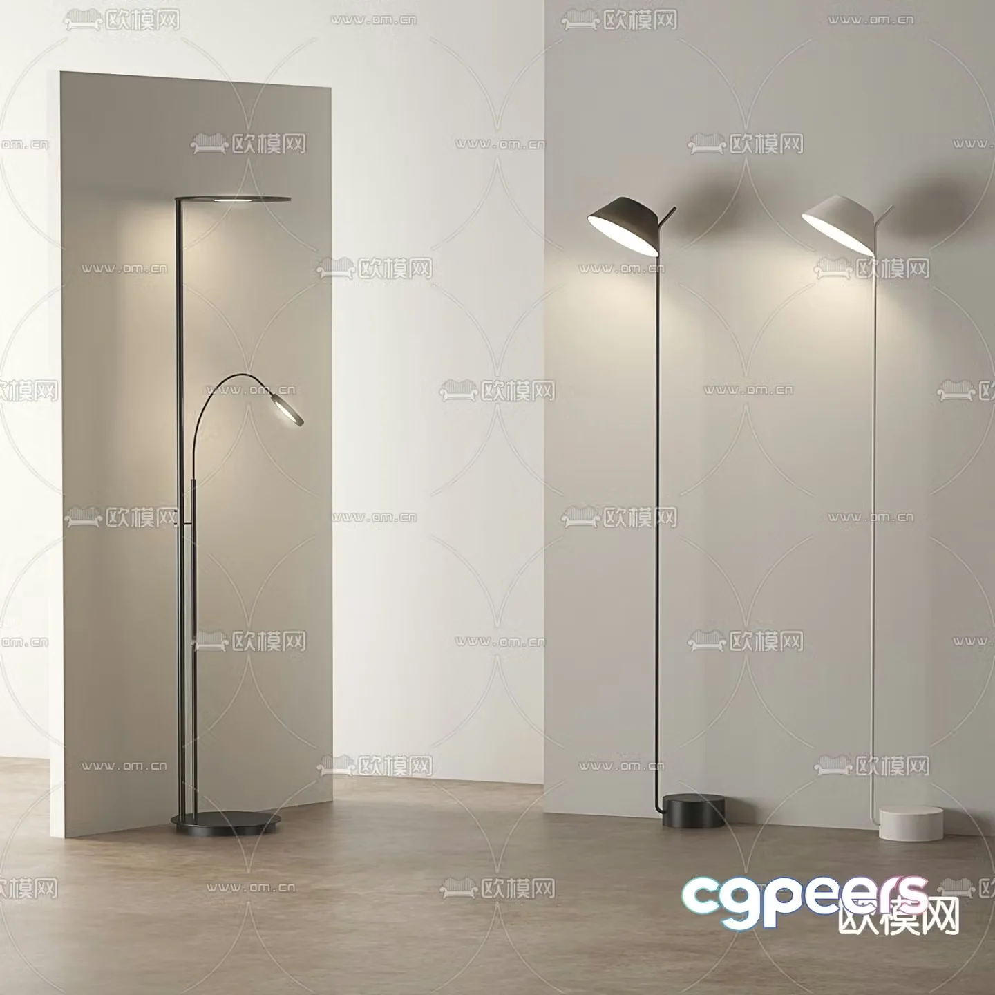 Creative floor lamp 3d model
