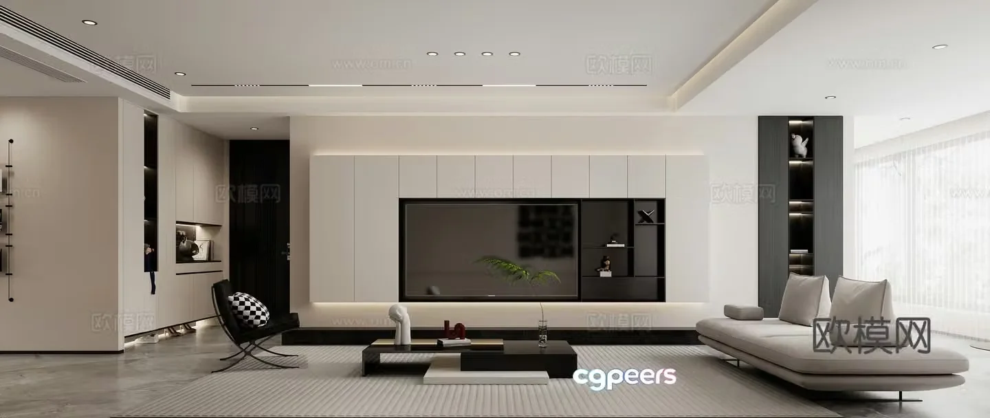 Modern living room 3d model
