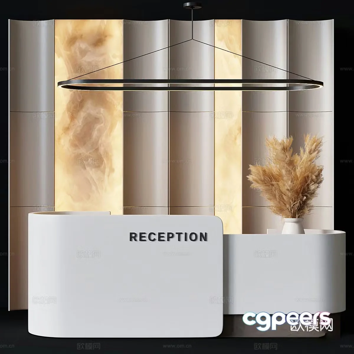 New Chinese front desk 3D model