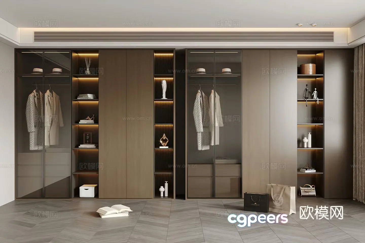 Modern Italian wardrobe 3d model