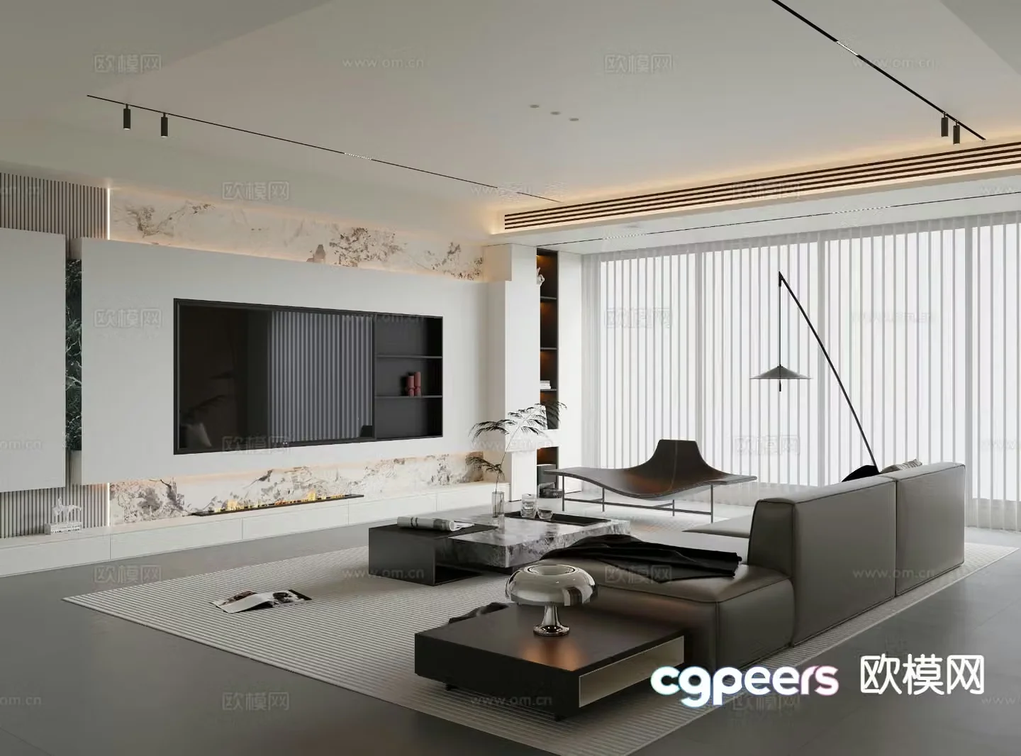 Italian living room 3d model