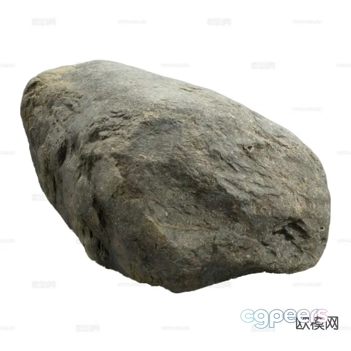 modern stone rock granite 3d model