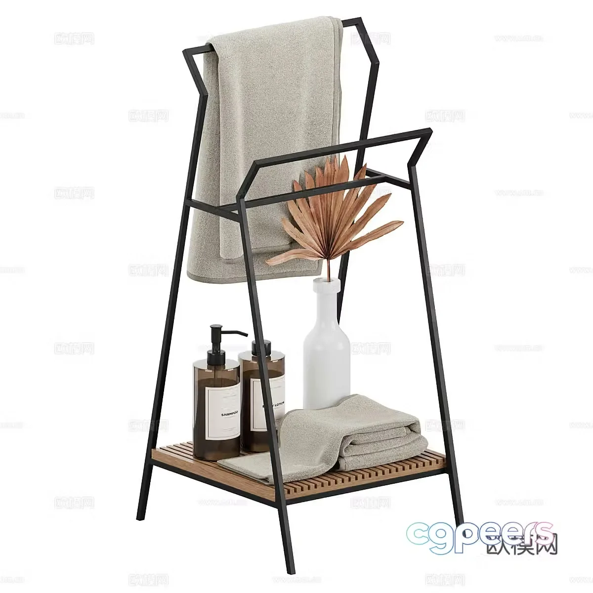 Modern minimalist Taciana towel rack 3d model