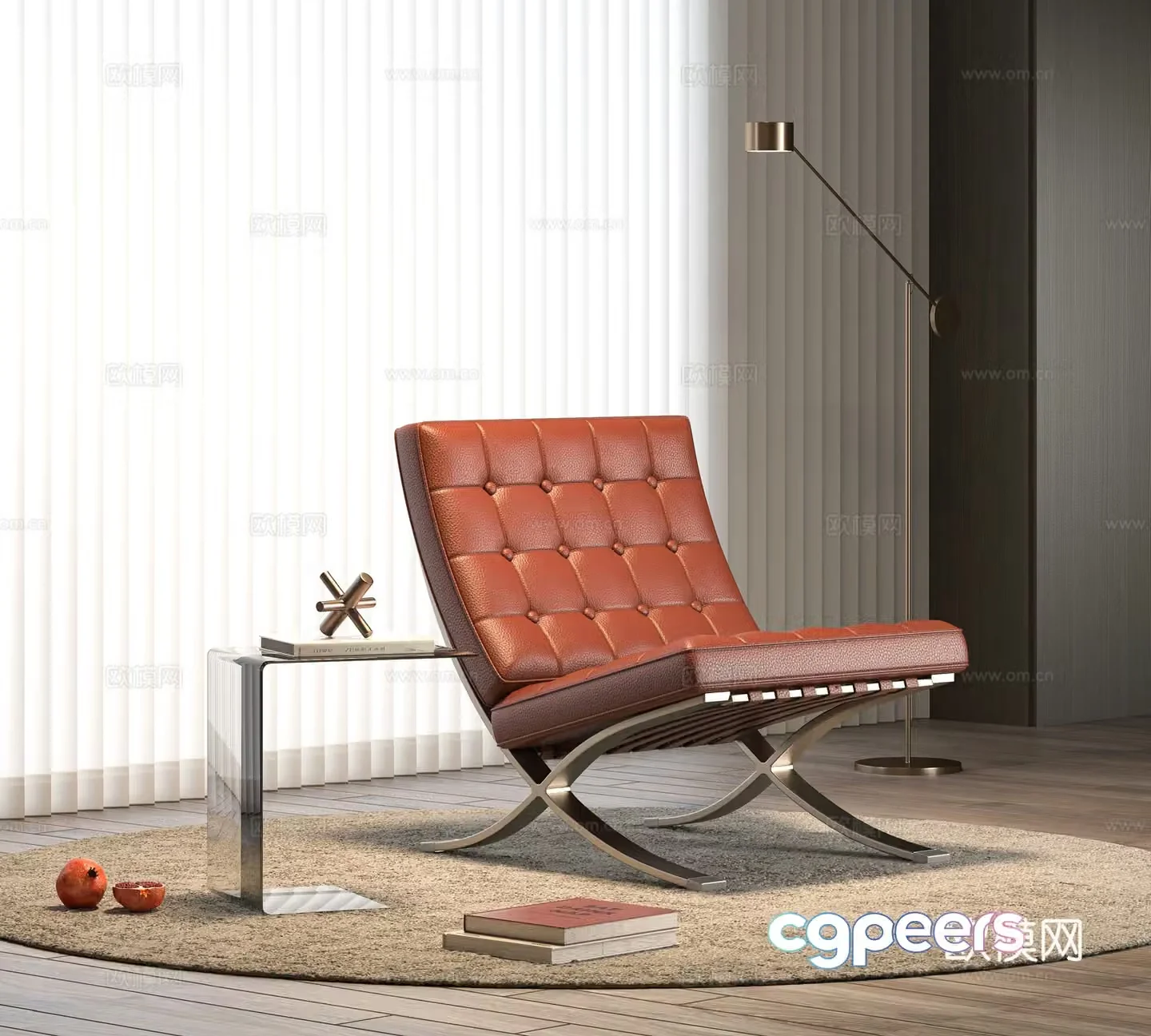Modern sofa chair leisure chair 3d model