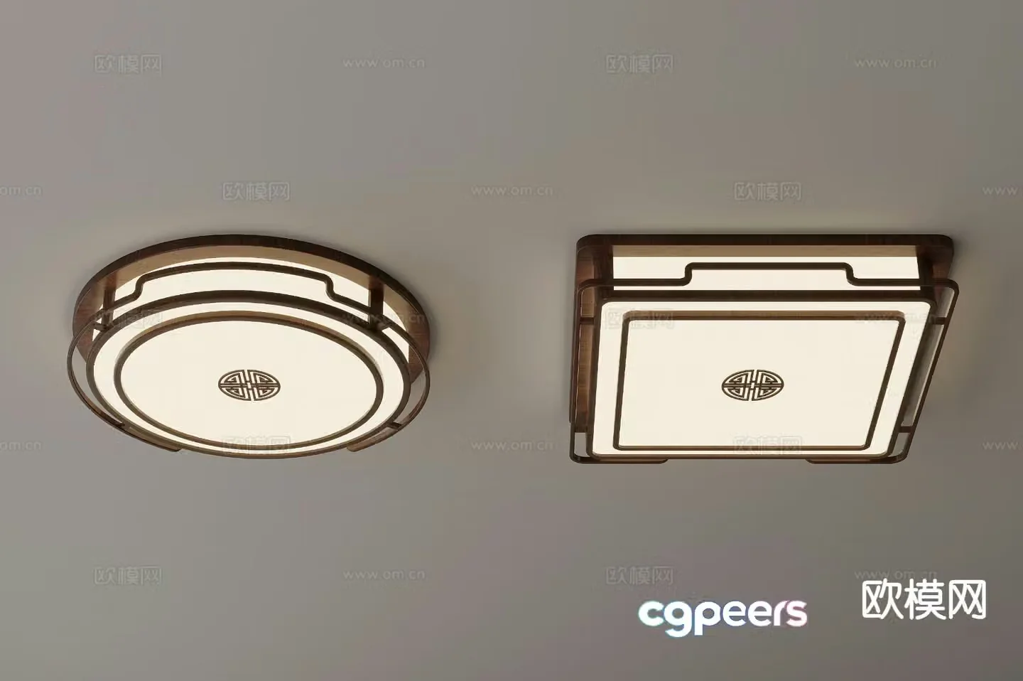 New Chinese style ceiling lamp 3d model