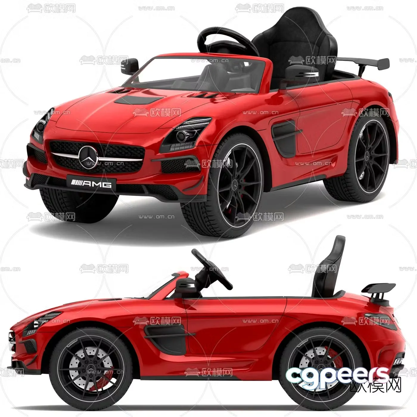 Modern children’s toy car 3d model