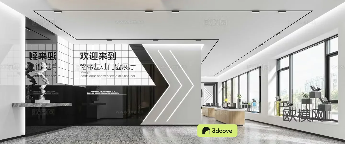 Modern aluminum alloy doors and windows exhibition hall