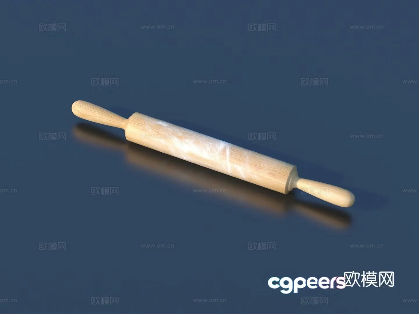 Rolling pin Kitchen utensils 3D model