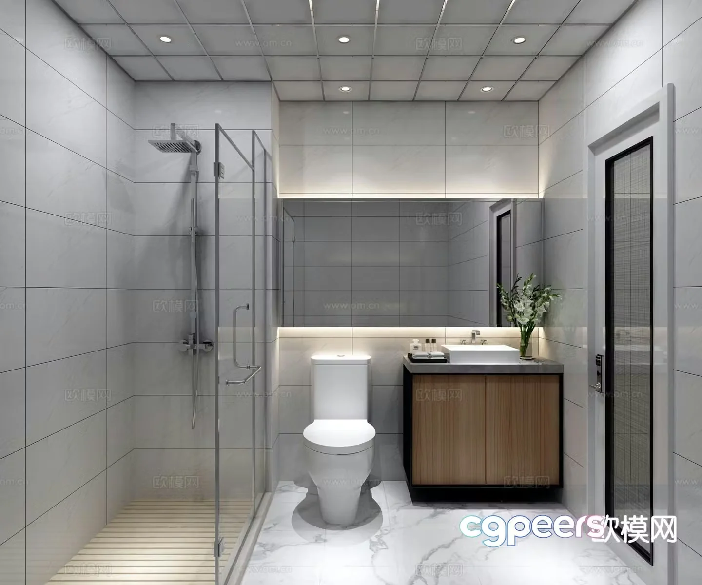 Modern bathroom bathroom 3d model