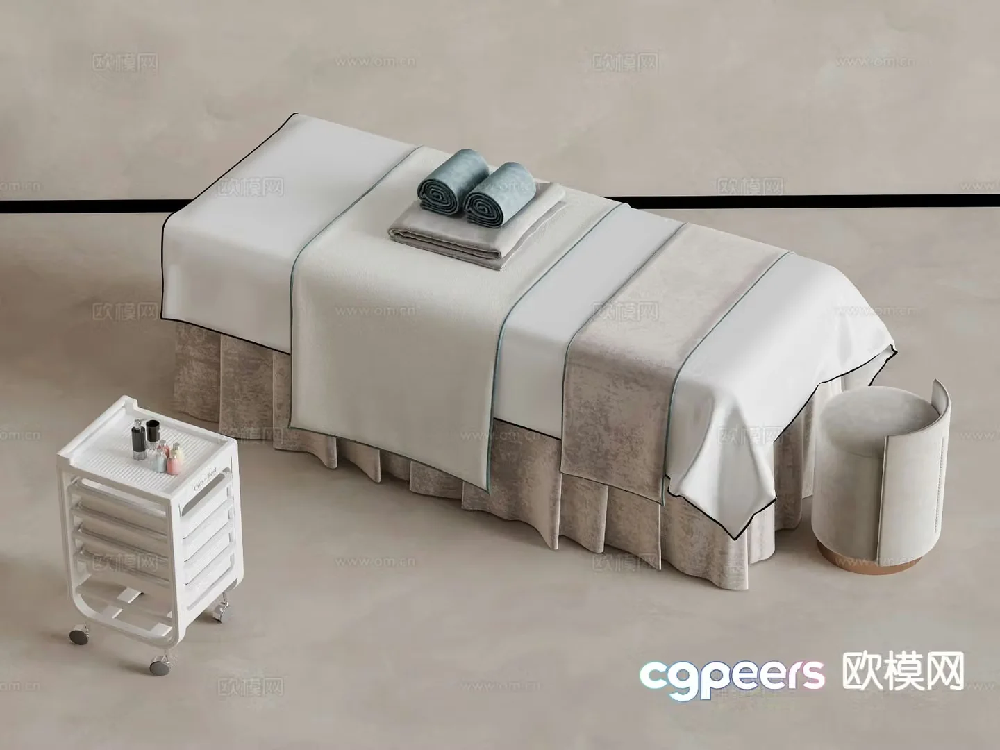 Modern massage table 3d model