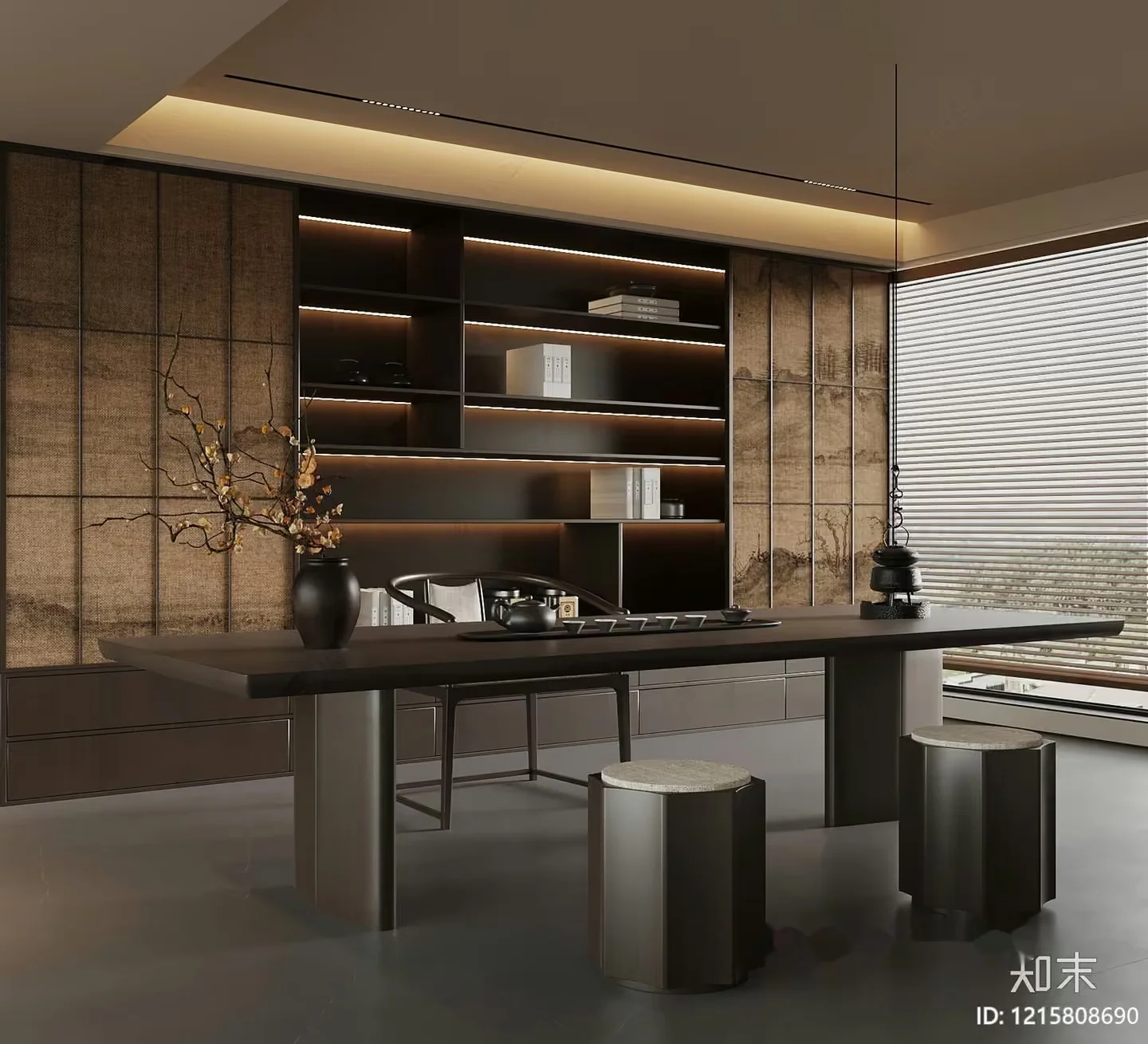 Modern Home Office 3D Model – 12071 – VRAY Render