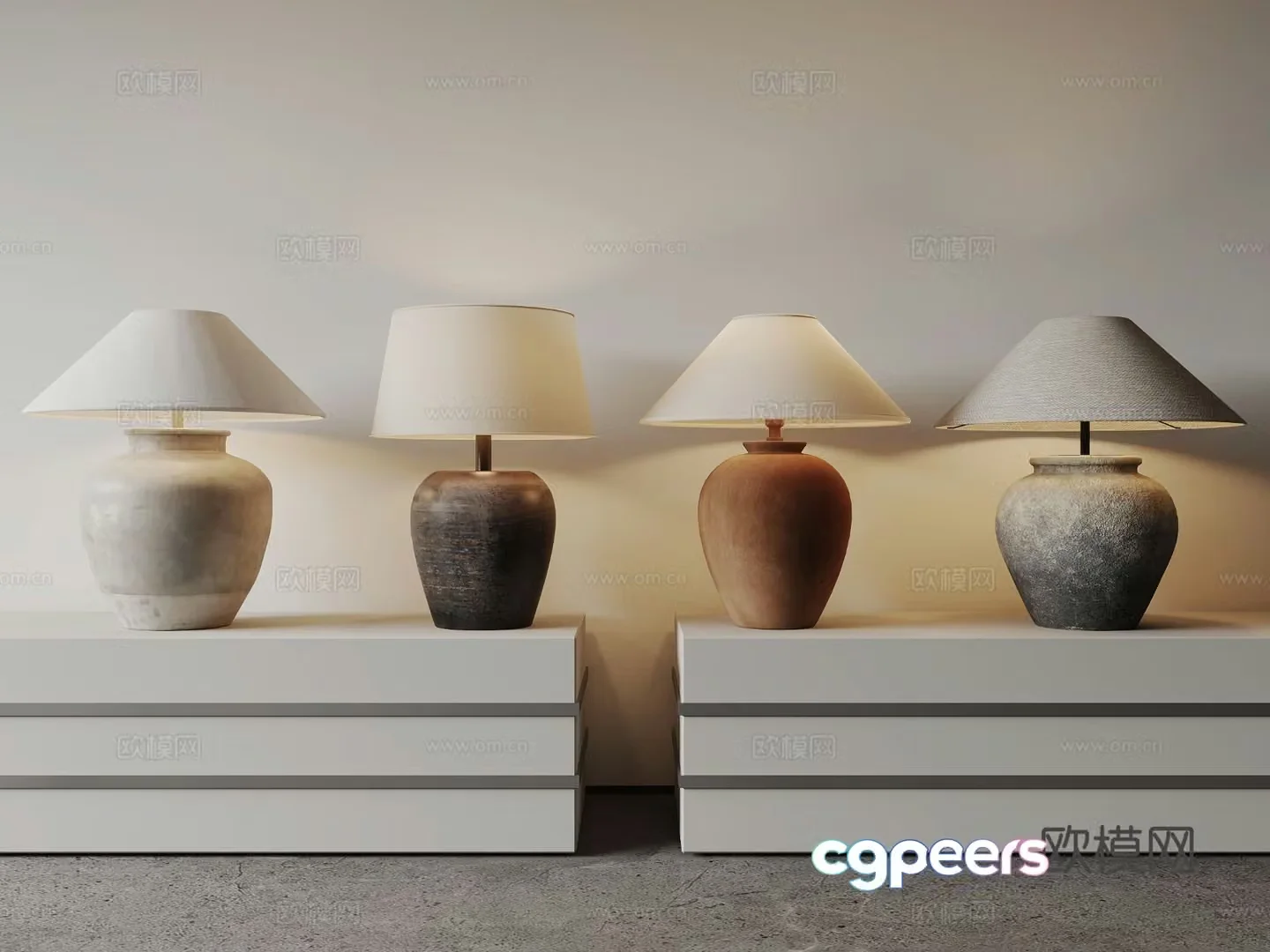 Wasabi desk lamp combination 3D model
