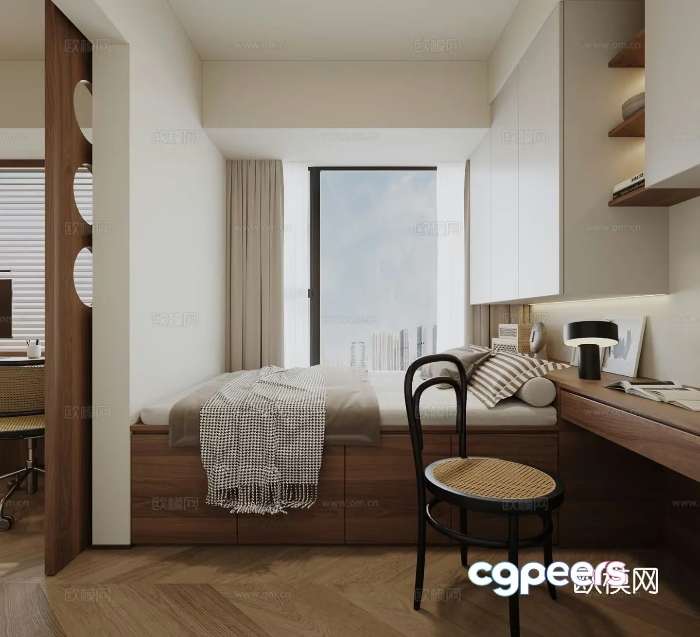 Medieval style tatami bedroom 3d model