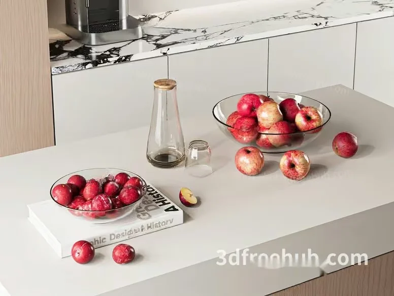 Modern Kitchen Counter 3D Model – 21271 – VRAY Render