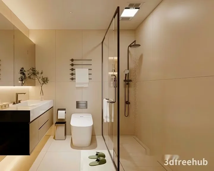 Modern Bathroom 3D Model – 23547 – VRAY Render