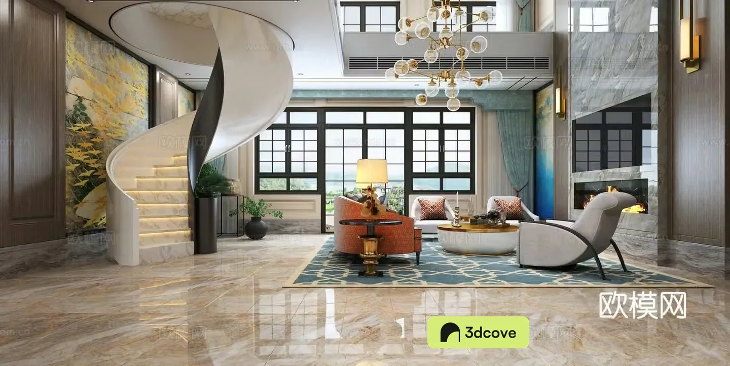 Modern villa living room
