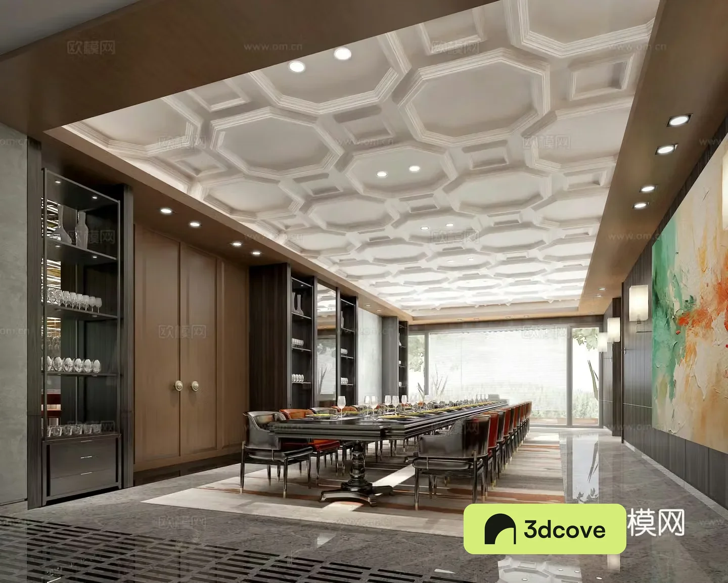 Light luxury club restaurant area