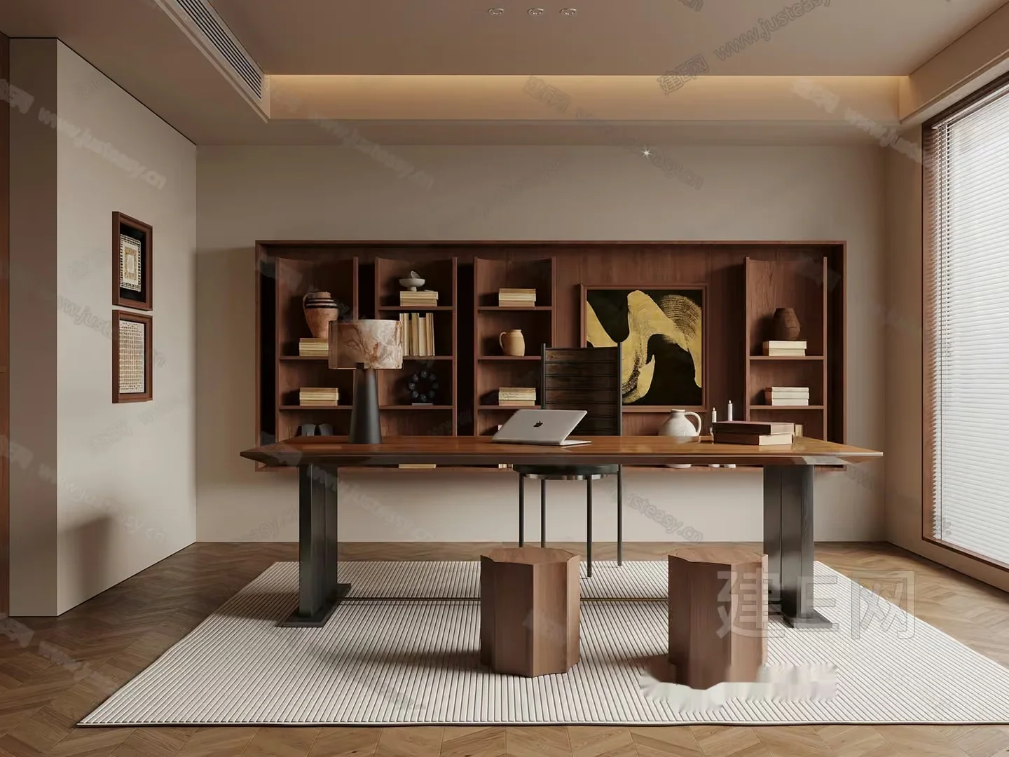 Modern Home Office 3D Model – 4620 – VRAY Render