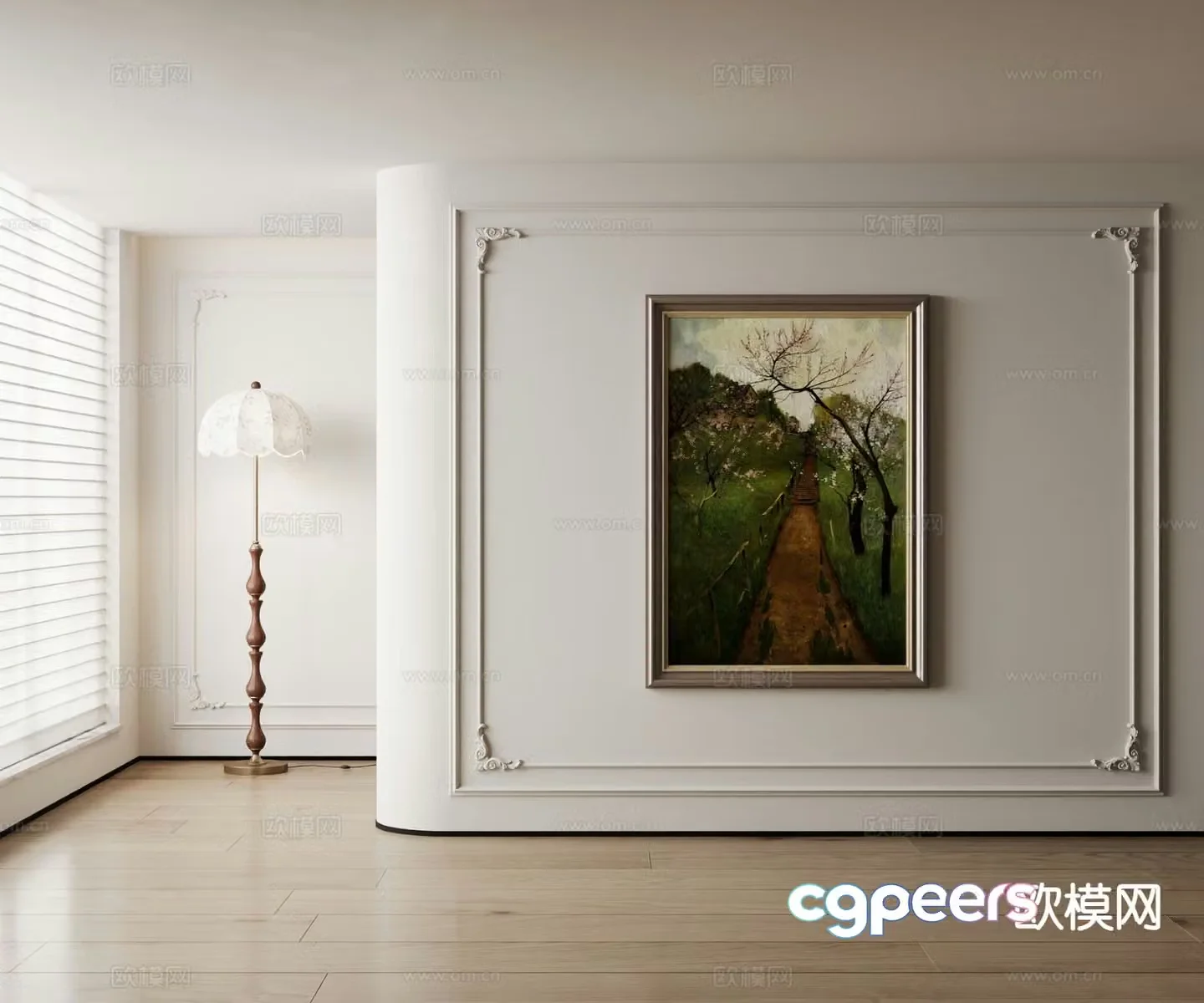 American oil painting art painting decorative painting 3d model