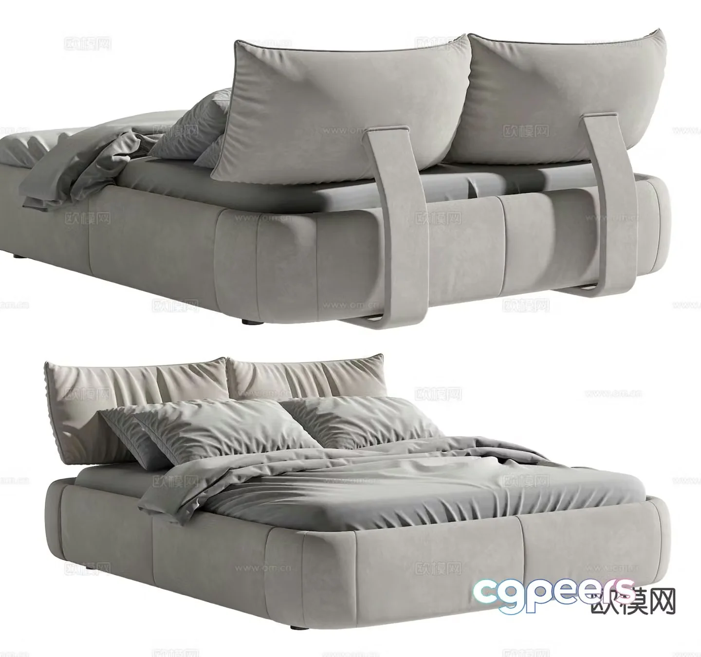 Ditre Italia modern double bed 3d model