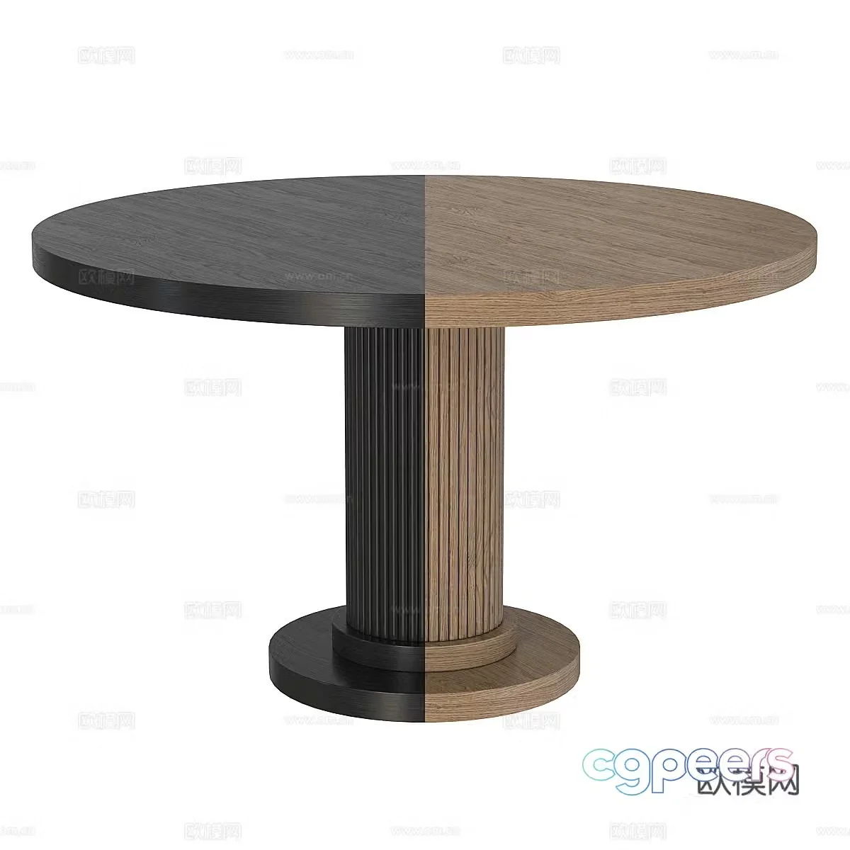 Modern Italian Byron Round Dining Table 3D Model