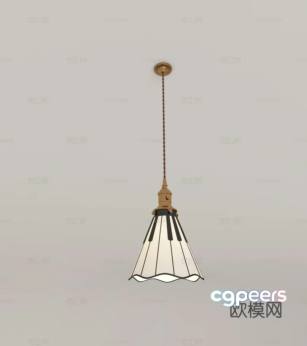 Modern light luxury chandeliers 3D model