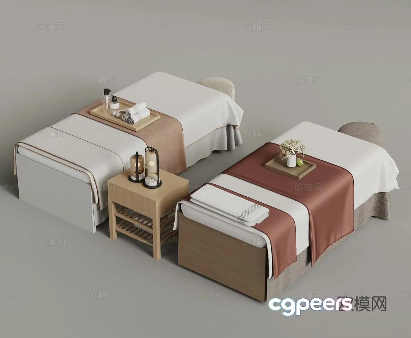 New Chinese massage table 3D model