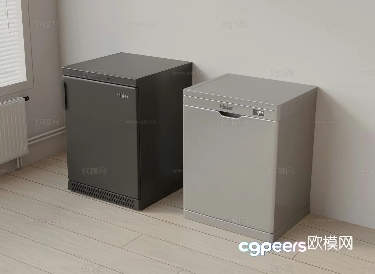 modern small refrigerator mini refrigerator hotel refrigerator 3d model