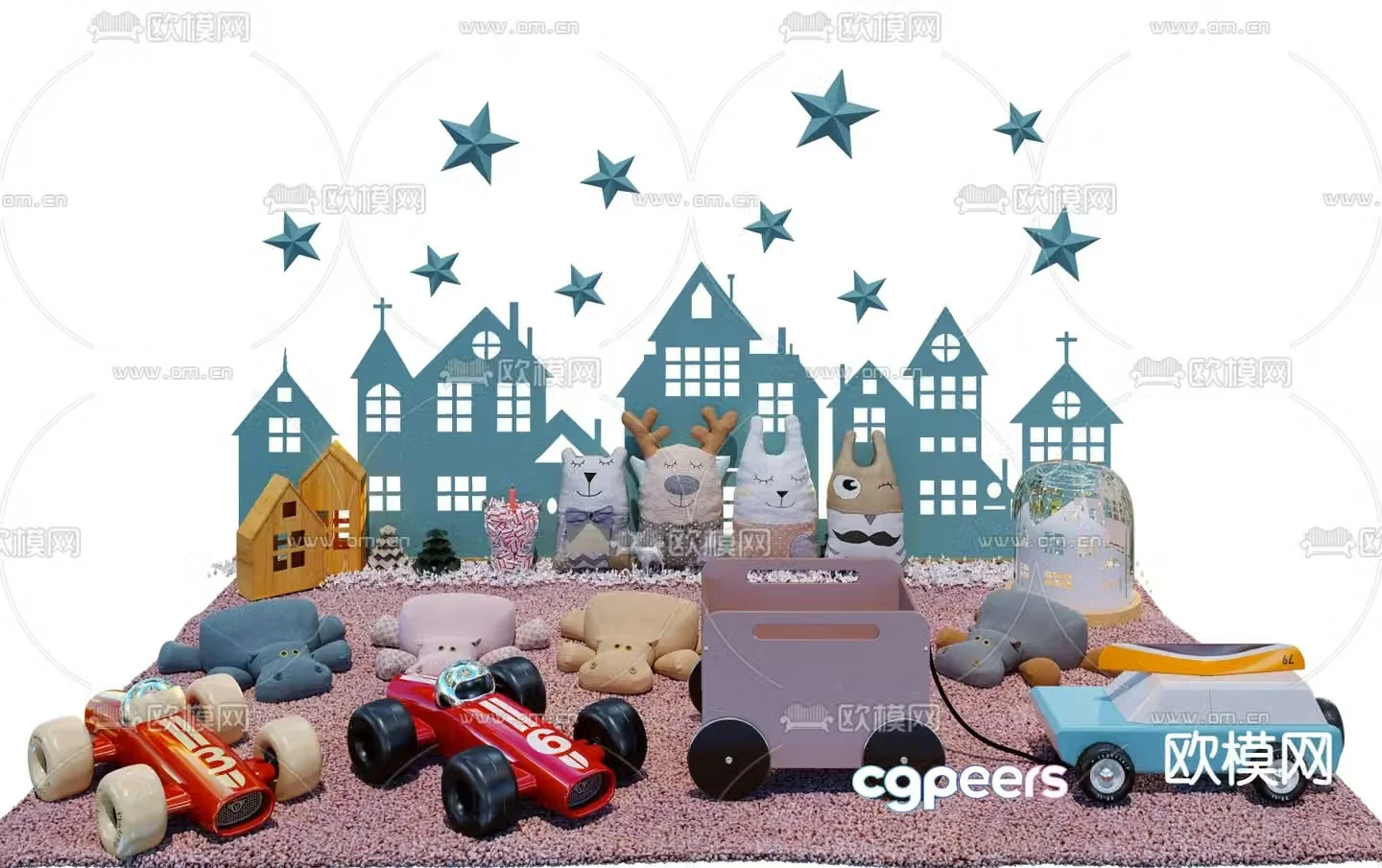 Modern children’s toys 3d model