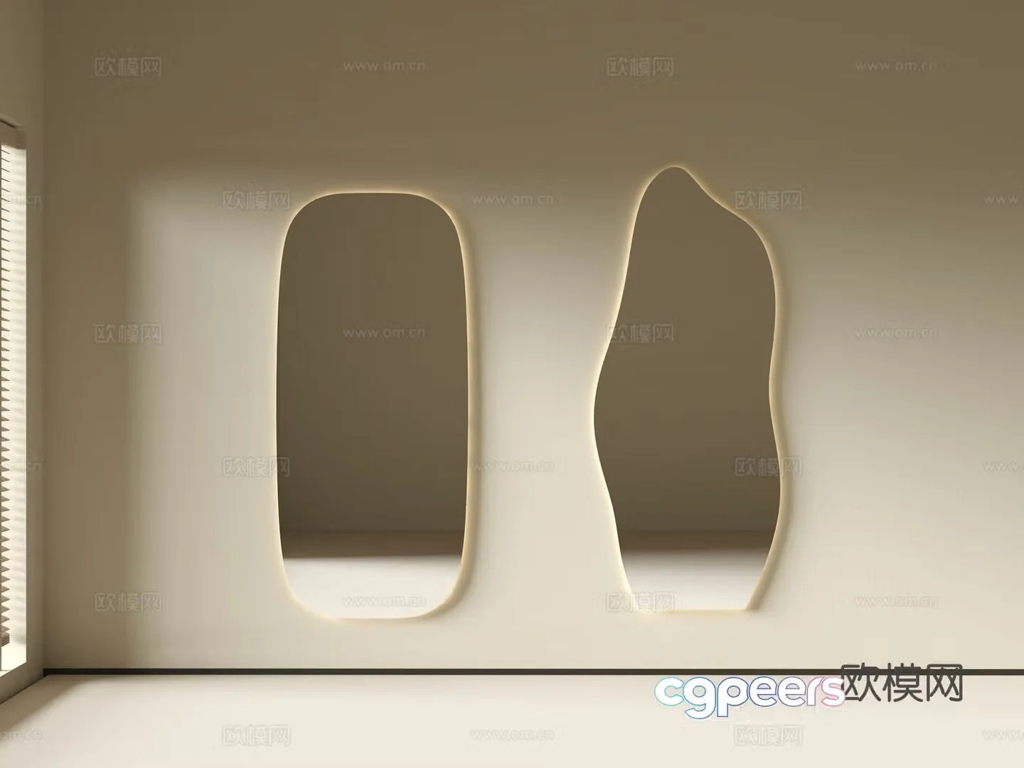 Special-shaped mirror full-length mirror full-length mirror 3D model