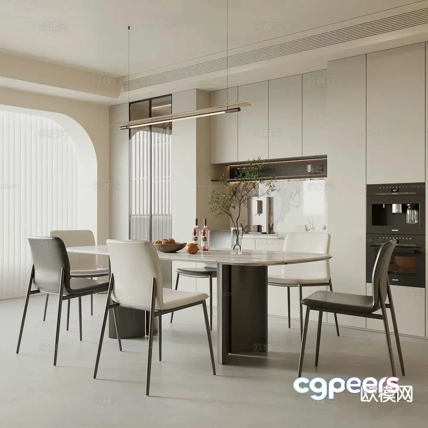 Modern restaurant 3d model