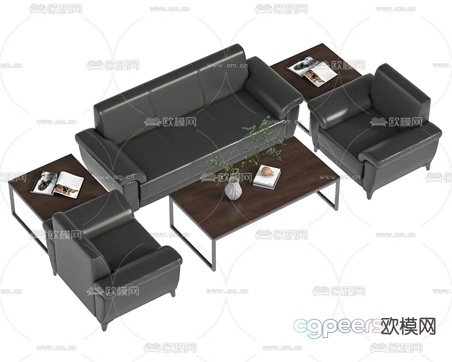 Office sofa reception sofa 3d model
