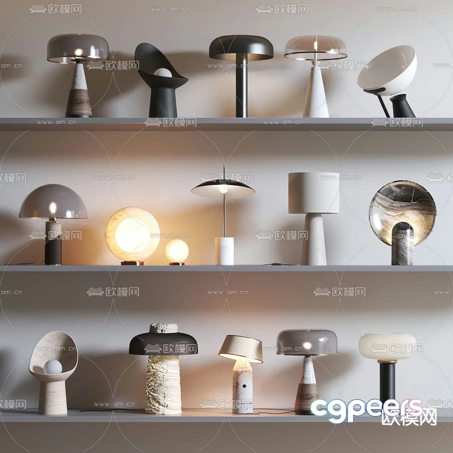 Creative desk lamp artistic desk lamp 3d model